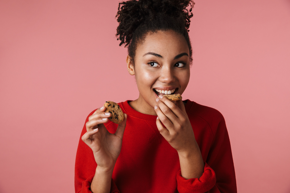 Girl Eating Cookies Portrait